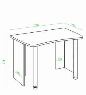 Стол офисный Домино Лайт СКЛ-Софт120 в Ишиме - ishim.mebel24.online | фото 3