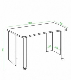 Стол офисный Домино Лайт СКЛ-Софт140 в Ишиме - ishim.mebel24.online | фото 3