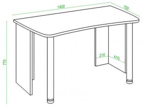 Стол офисный Домино Lite СКЛ-Софт140 в Ишиме - ishim.mebel24.online | фото 2