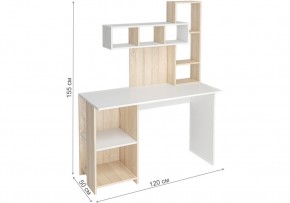 Компьютерный стол Эфес дуб сонома / белый в Ишиме - ishim.mebel24.online | фото 2