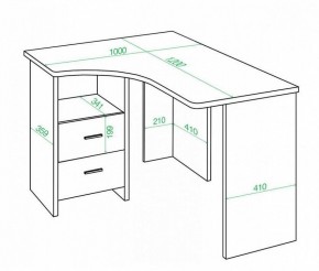 Стол письменный Домино Lite СКЛ-Угл 120 в Ишиме - ishim.mebel24.online | фото 2