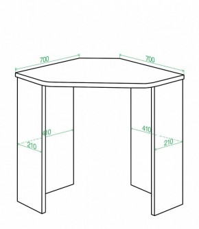 Стол письменный Домино Lite СКЛ-Угл70 в Ишиме - ishim.mebel24.online | фото 2