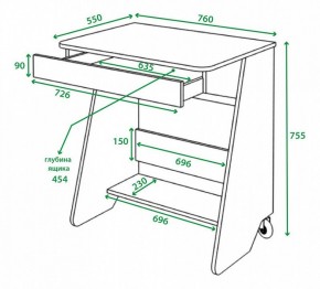 Стол письменный Домино Нельсон СК-7 в Ишиме - ishim.mebel24.online | фото 2