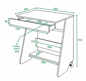 Стол письменный Домино СК-7 в Ишиме - ishim.mebel24.online | фото 2