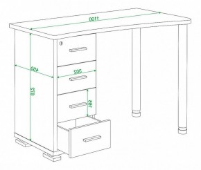 Стол письменный Домино СКМ-50 в Ишиме - ishim.mebel24.online | фото 6