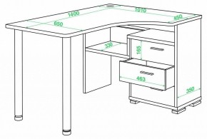 Стол письменный Домино СР-132С-140 в Ишиме - ishim.mebel24.online | фото 2