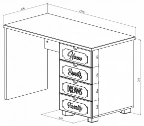 Стол письменный ДримСтар ДС-03 в Ишиме - ishim.mebel24.online | фото 4