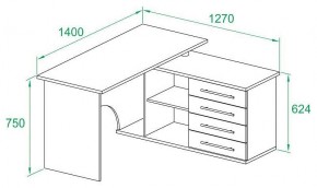 Стол письменный КСТ-109Л в Ишиме - ishim.mebel24.online | фото 3