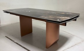 Стол ПУАНТО 200 TITANIUM LAWA NERO, керамика / МЕДЬ каркас М-City в Ишиме - ishim.mebel24.online | фото 3