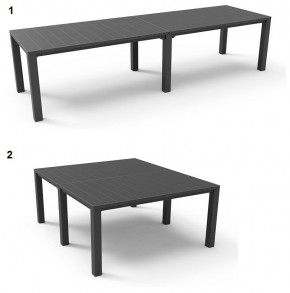 Стол раскладной Джули (Julie Double table 2 configurations) Графит в Ишиме - ishim.mebel24.online | фото 1