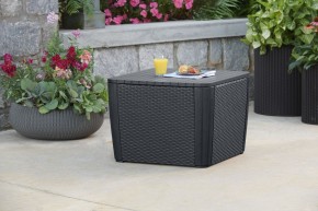 Стол-сундук Лузон Плюс (Luzon Plus Flat Wicker), графит в Ишиме - ishim.mebel24.online | фото 1