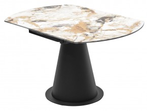 Стол TERAMO 135 GLOSS GRAND JADE SOLID CERAMIC, керамика, поворотн.механизм / Черный каркас, ®DISAUR в Ишиме - ishim.mebel24.online | фото 11