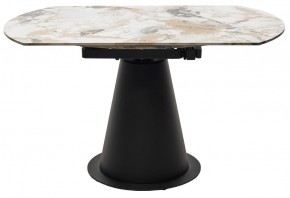 Стол TERAMO 135 GLOSS GRAND JADE SOLID CERAMIC, керамика, поворотн.механизм / Черный каркас, ®DISAUR в Ишиме - ishim.mebel24.online | фото 16