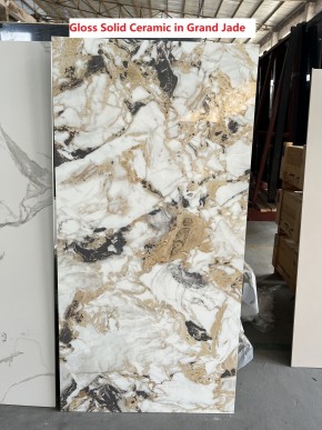 Стол TERAMO 135 GLOSS GRAND JADE SOLID CERAMIC, керамика, поворотн.механизм / Черный каркас, ®DISAUR в Ишиме - ishim.mebel24.online | фото 7