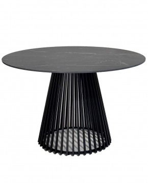 Стол TERNI 120 MATT BLACK MARBLE SOLID CERAMIC Черный мрамор матовый, керамика /Черн.каркас, ®DISAUR в Ишиме - ishim.mebel24.online | фото 3