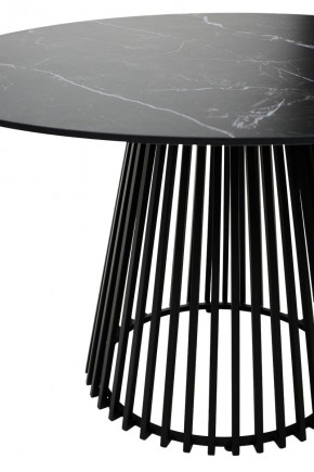 Стол TERNI 120 MATT BLACK MARBLE SOLID CERAMIC Черный мрамор матовый, керамика /Черн.каркас, ®DISAUR в Ишиме - ishim.mebel24.online | фото 5