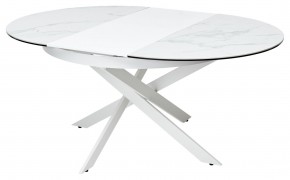Стол TRENTO 120 HIGH GLOSS STATUARIO Белый мрамор глянцевый, керамика/ белый каркас, ®DISAUR в Ишиме - ishim.mebel24.online | фото 7