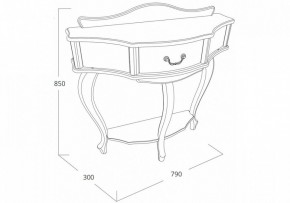 Стол туалетный Джульетта в Ишиме - ishim.mebel24.online | фото 2