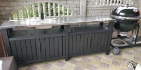 Столик для барбекю 415 Л (Unity Chef 415 L) графит в Ишиме - ishim.mebel24.online | фото 1