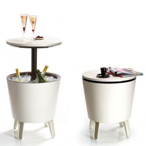 Столик-холодильник COOL BAR крем-шоколад в Ишиме - ishim.mebel24.online | фото 1