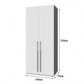 СТОУН С23 Шкаф 2-х створчатый с ящиками (анкор темный/анкор светлый) в Ишиме - ishim.mebel24.online | фото 2