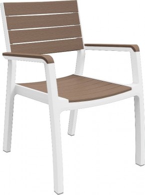 Стул c подлокотниками Гармония (Harmony armchair) белый-капучино в Ишиме - ishim.mebel24.online | фото 2