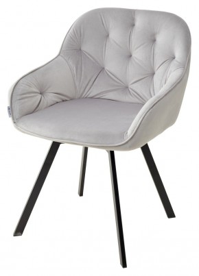 Стул GALE 360 град. поворот. BLUVEL-03 LIGHT GREY, велюр/ черный каркас, М-City в Ишиме - ishim.mebel24.online | фото 1