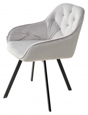 Стул GALE 360 град. поворот. BLUVEL-03 LIGHT GREY, велюр/ черный каркас, М-City в Ишиме - ishim.mebel24.online | фото 5