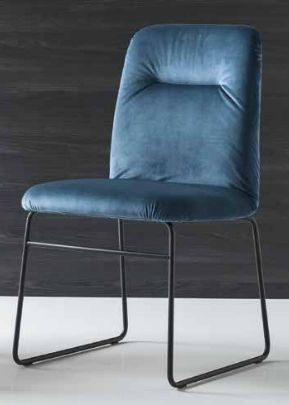 Стул GRETA CB/1904 MET.P15 MATT BLACK/ VENICE S0J OCEAN BLUE в Ишиме - ishim.mebel24.online | фото