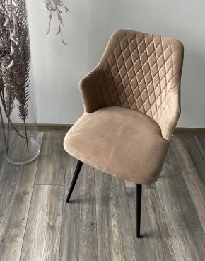 Стул HERMAN 360 град. БЕЖЕВЫЙ #5, велюр / черный каркас М-City в Ишиме - ishim.mebel24.online | фото 2
