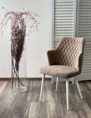 Стул HERMAN 360 град. ЛАТТЕ #25, велюр / белый каркас М-City в Ишиме - ishim.mebel24.online | фото 2