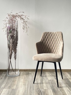 Стул HERMAN 360 град. ЛАТТЕ #25, велюр / черный каркас М-City в Ишиме - ishim.mebel24.online | фото 3