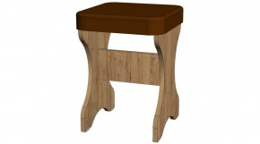 Табурет (комплект 2 шт) дуб вотан/коричневый в Ишиме - ishim.mebel24.online | фото