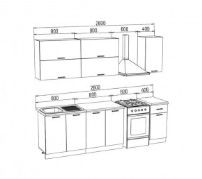 ТЕХНО Кухонный гарнитур 2,0 м Компоновка №2 в Ишиме - ishim.mebel24.online | фото 10