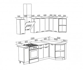 ТЕХНО Кухонный гарнитур угловой 1,7х1,3 м Компоновка №6 в Ишиме - ishim.mebel24.online | фото 8