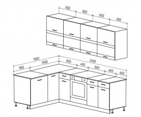 ТЕХНО Кухонный гарнитур угловой 2,4х1,6 м Компоновка №4 в Ишиме - ishim.mebel24.online | фото 6