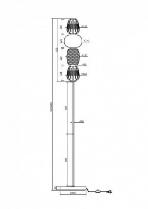 Торшер Maytoni Pattern MOD267FL-L32CH3K в Ишиме - ishim.mebel24.online | фото 2