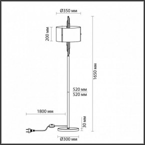 Торшер Odeon Light Margaret 5415/3F в Ишиме - ishim.mebel24.online | фото 4