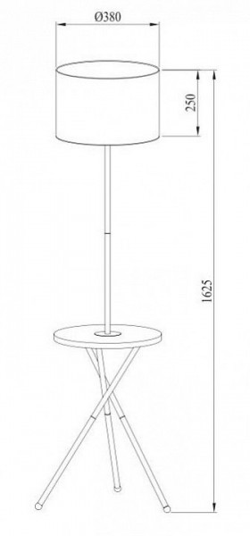 Торшер с полкой Arte Lamp Combo A2070PN-1BK в Ишиме - ishim.mebel24.online | фото 2