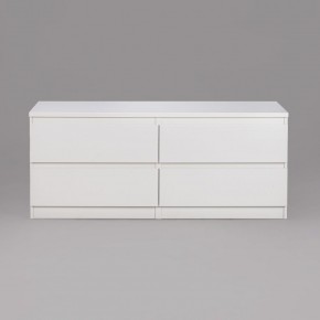 Тумба КАСТОР длинная с четырьмя ящиками, цвет белый в Ишиме - ishim.mebel24.online | фото 2