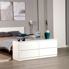 Тумба КАСТОР длинная с четырьмя ящиками, цвет белый в Ишиме - ishim.mebel24.online | фото 3