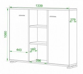 Тумба комбинированная Домино нельсон ПУ-60-3 в Ишиме - ishim.mebel24.online | фото 2