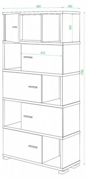 Тумба комбинированная Домино нельсон СБ-30/5 в Ишиме - ishim.mebel24.online | фото 2