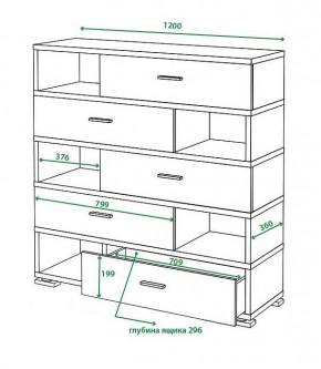 Тумба комбинированная Домино нельсон СБ-40/5 в Ишиме - ishim.mebel24.online | фото 2