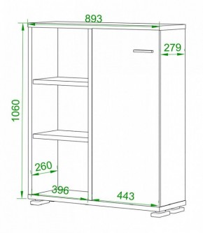 Тумба комбинированная Домино ПУ-50-2 в Ишиме - ishim.mebel24.online | фото 2