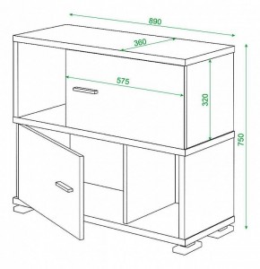 Тумба комбинированная Домино СБ-30/2 в Ишиме - ishim.mebel24.online | фото 3