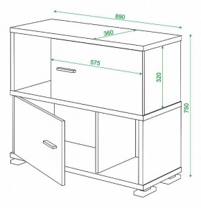 Тумба комбинированная Домино СБ-30/2 в Ишиме - ishim.mebel24.online | фото 3