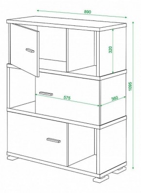 Тумба комбинированная Домино СБ-30/3 в Ишиме - ishim.mebel24.online | фото 3