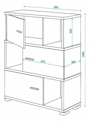 Тумба комбинированная Домино СБ-30/3 в Ишиме - ishim.mebel24.online | фото 2