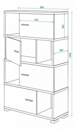 Тумба комбинированная Домино СБ-30/4 в Ишиме - ishim.mebel24.online | фото 3